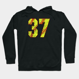 Fastpitch Softball Number 37 #37 Softball Shirt Jersey Uniform Favorite Player Biggest Fan Hoodie